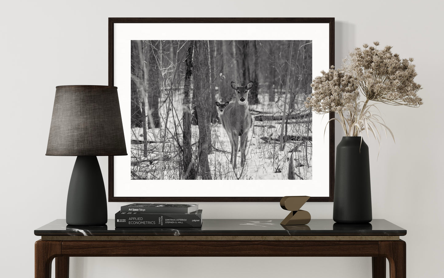 Doe Mother and Timid Fawn Baby