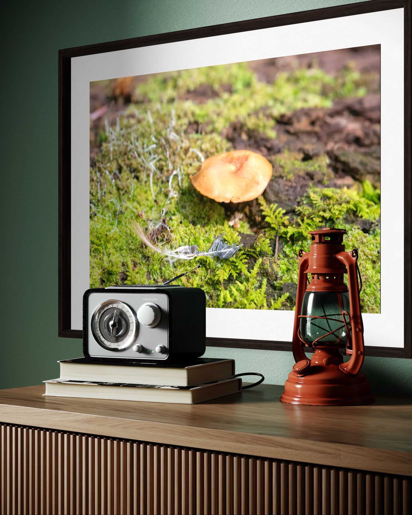 Mushroom on a Mossy Log